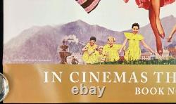 Affiche de film originale Quad de La Mélodie du Bonheur 50e anniversaire RR Julie Andrews 1965