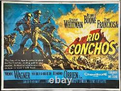 Affiche de film originale Quad de Rio Conchos Stuart Whitman Richard Boone 1964