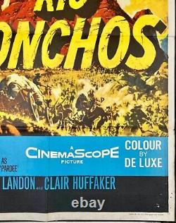 Affiche de film originale Quad de Rio Conchos Stuart Whitman Richard Boone 1964