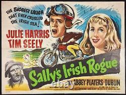 Affiche de film originale Quad de Sally's Irish Rogue avec Julie Harris 1958