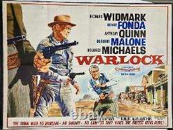 Affiche de film originale Quad de Warlock avec Richard Widmark et Henry Fonda 1959