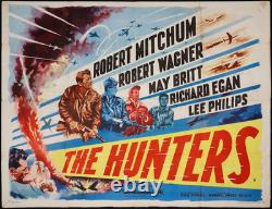 Affiche de film originale Quad des Chasseurs Robert Mitchum Robert Wagner 1958