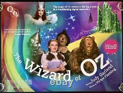 Affiche de film originale Quad du Magicien d'Oz BFI 70e anniversaire RR 2009 Judy Garland