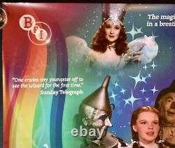 Affiche de film originale Quad du Magicien d'Oz BFI 70e anniversaire RR 2009 Judy Garland