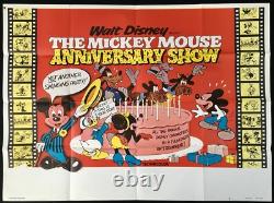 Affiche de film originale Quad du spectacle d'anniversaire de Mickey Mouse Walt Disney 1968