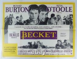 Affiche de film originale UK Quad de Becket 1964