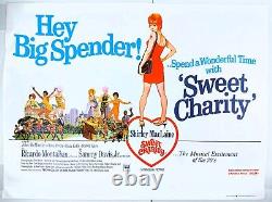 Affiche de film originale UK Quad de Sweet Charity 1969 roulée
