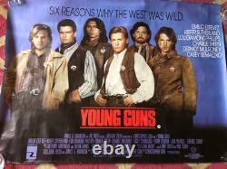 Affiche de film originale Young Guns 1988, format Quad