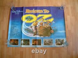 Affiche de film originale britannique Quad de 'LE RETOUR À OZ' de Walt Disney
