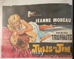Affiche de film originale britannique de Jules et Jim 1962