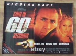 Affiche de film originale double face Quad Gone In 60 Seconds 2000.