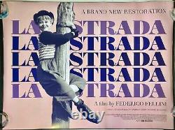 Affiche de film originale en quad La Strada Federico Fellini Giulietta Masina années 2000 RR