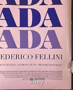 Affiche de film originale en quad La Strada Federico Fellini Giulietta Masina années 2000 RR