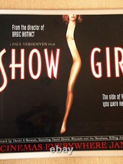 Affiche de film originale rare et culte Showgirls UK Quad 95 de Paul Verhoeven