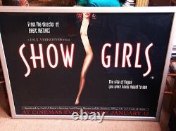 Affiche de film originale rare et culte Showgirls UK Quad 95 de Paul Verhoeven