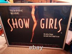 Affiche de film originale rare et culte Showgirls UK Quad 95 de Paul Verhoeven