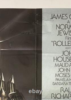 Affiche de film originale vintage ROLLERBALL rare 1975 première sortie UK Quad 30x40