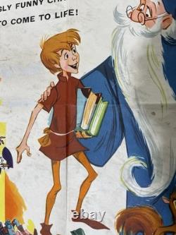 Affiche de film vintage originale RARE de 1963 SWORD IN THE STONE UK Quad PREMIÈRE SORTIE