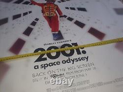 Affiche de réédition 50ème anniversaire de 2001 : l'Odyssée de l'espace, format UK Quad (30 x 40) recto-verso.