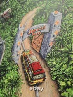 Affiche en sérigraphie de Jurassic Park. Jeff Murray. Commande privée limitée x140