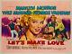 Affiche "let's Make Love", Uk Quad, Film / Film De 1960, Chantrell, Lin