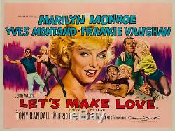 Affiche 'let's Make Love', Uk Quad, Film / Film De 1960, Chantrell, Lin