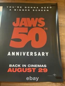 Affiche officielle du 50e anniversaire de Jaws au cinéma au Royaume-Uni