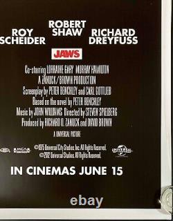 Affiche originale Quad du film Les Dents de la Mer de Steven Spielberg, réédition pour l'anniversaire en 2012