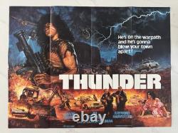 Affiche originale UK Quad Thunder 1983 Bryan Bysouth Cinéma Rare