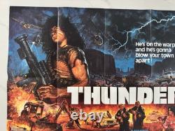 Affiche originale UK Quad Thunder 1983 Bryan Bysouth Cinéma Rare
