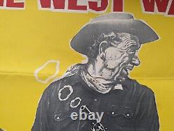Affiche originale britannique de Carry On Cowboy, re-sortie en 1971 avec Sid James et Kenneth.