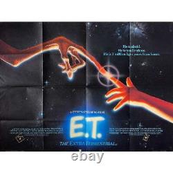 Affiche originale britannique du film E.T. L'EXTRA-TERRESTRE en format quad 30x40 de 1982