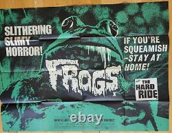 Affiche originale britannique du film 'Frogs' - horreur et science-fiction des années 1970 avec des monstres