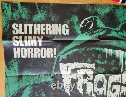 Affiche originale britannique du film 'Frogs' - horreur et science-fiction des années 1970 avec des monstres