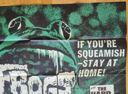 Affiche originale britannique du film 'Frogs' - horreur et science-fiction des années 1970 avec des monstres