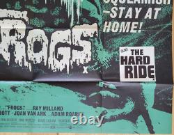 Affiche originale britannique du film 'Frogs' - horreur et science-fiction des années 1970 avec des monstres