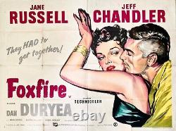 Affiche originale de Foxfire 1955 avec Jane Russell, Jeff Chandler et Dan Duryea