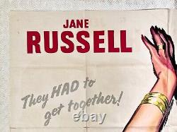 Affiche originale de Foxfire 1955 avec Jane Russell, Jeff Chandler et Dan Duryea