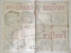 Affiche originale de Foxfire 1955 avec Jane Russell, Jeff Chandler et Dan Duryea