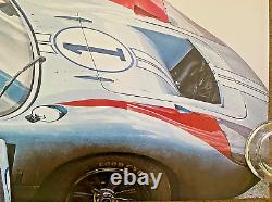 Affiche originale du Mans 66 en quad ADVANCED FORD UK roulée à l'état neuf