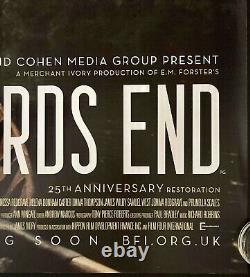 Affiche originale du cinéma quad de Howards End 25e anniversaire BFI RR Merchant Ivory