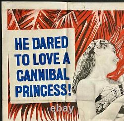 Affiche originale du film Enchanted Island Quad Cinema Dana Andrews Allan Dwan 1958
