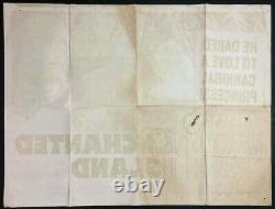 Affiche originale du film Enchanted Island Quad Cinema Dana Andrews Allan Dwan 1958