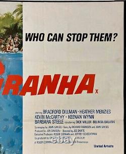 Affiche originale du film Piranha / Carrie Quad Cinema Joe Dante Roger Corman 1978