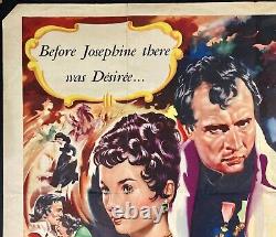 Affiche originale du film Quad de Désirée avec Marlon Brando, Jean Simmons et Hinchliff en 1954