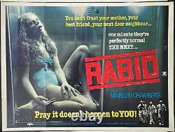 Affiche originale du film Rabid en Quad Cinema de David Cronenberg avec Marilyn Chambers 1977