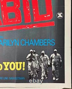 Affiche originale du film Rabid en Quad Cinema de David Cronenberg avec Marilyn Chambers 1977