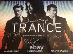 Affiche originale du film Trance au format quad UK, signée par Danny Boyle et la distribution.