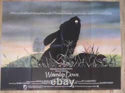 Affiche originale du film Watership Down de 1978, quad britannique