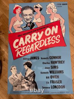 Affiche originale du film britannique Carry On Regardless 1961 Kenneth Williams